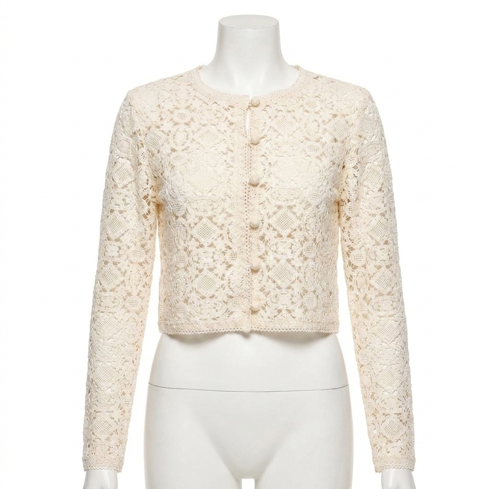 NEW CAMI NYC kayseri crochet cardigan in ceramic